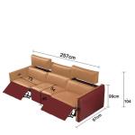 Space Capsule Italian Minimalist Leather Functional Sofa Corner Living Room