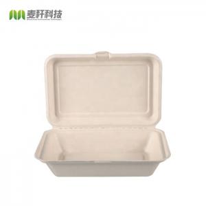 China Biodegrabable bagasse pulp Clamshell Lunch Box wholesale