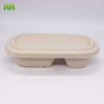 Clamshell Biodegradable Food Container , Eco Friendly Disposable Takeaway