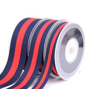 China Polyester Custom Logo Print Stripe 1.5 Grosgrain Printed Ribbon wholesale