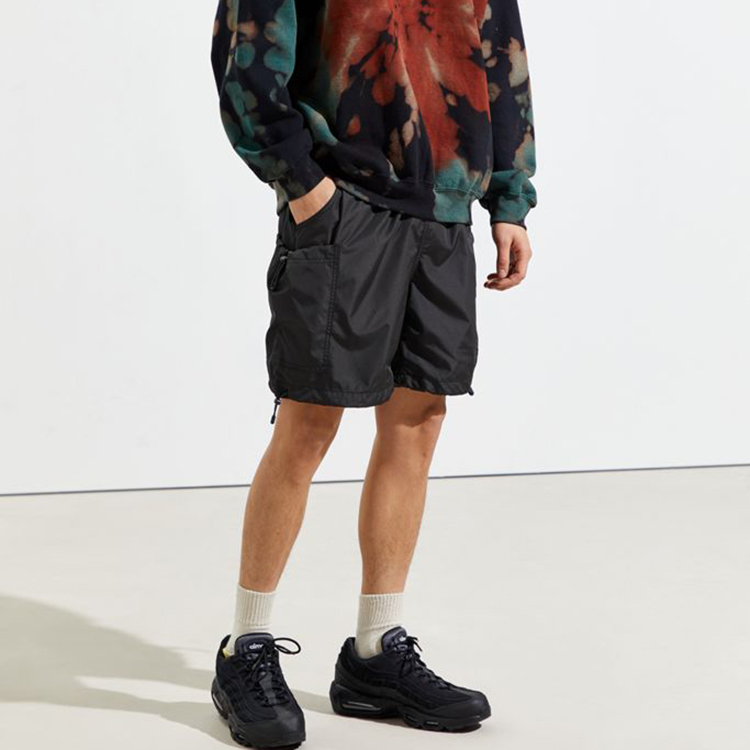 Wholesale Custom LOGO Mens Summer Casual Elastic Waist Short Pants Nylon Cargo Utility Shorts