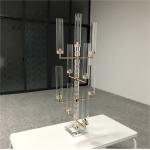 ZT-558 Bling New wedding decoration gold candle holder 9 arms crystal candelabra