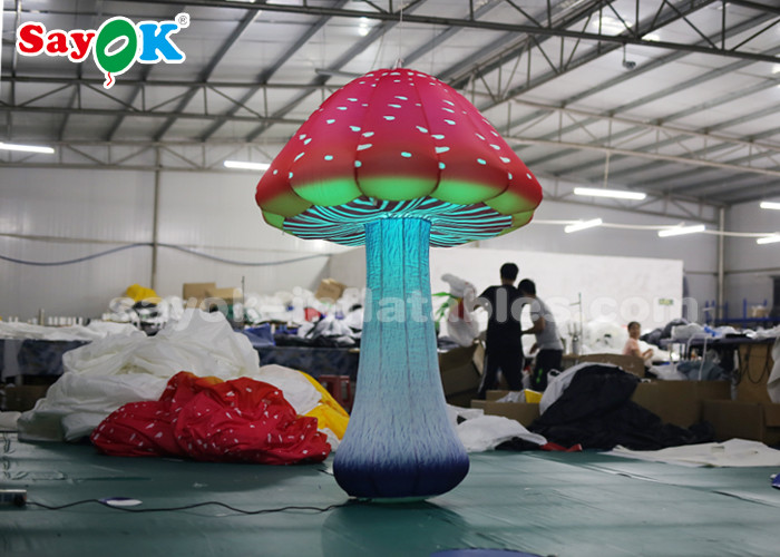 2m 16 Color LED Light Mushroom Inflatable Lighting Decoration For Advertising