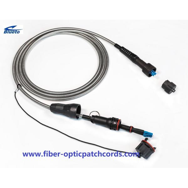 Waterproof FTTA Fiber Optic Patch Cord Armored Fullaxs To ODVA LC 2 core