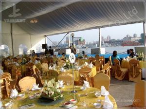 China 15X20 200 Seater Luxury Wedding Tents A Frame Shape 100 Km/H Wind Resistance wholesale