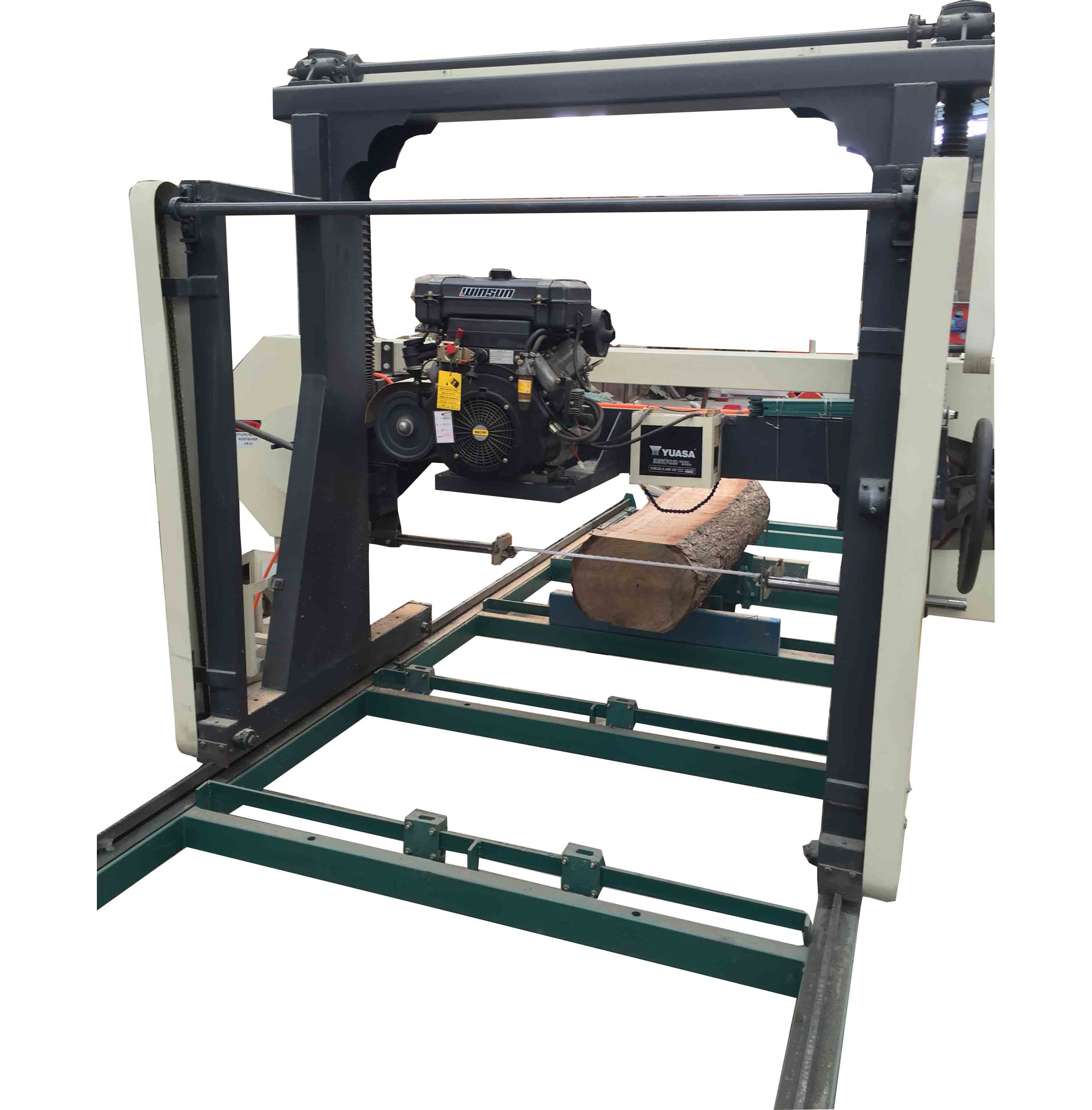 Horizontal band saw machine for wood cutting,portable saw mill,wood working machine