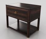 Rectangle Ebony Hard Wood Night Stand 600*500*550mm For Hotel