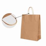 Wholesale Khaki Color Christmas Kraft Paper Bags For Clothing Packaging