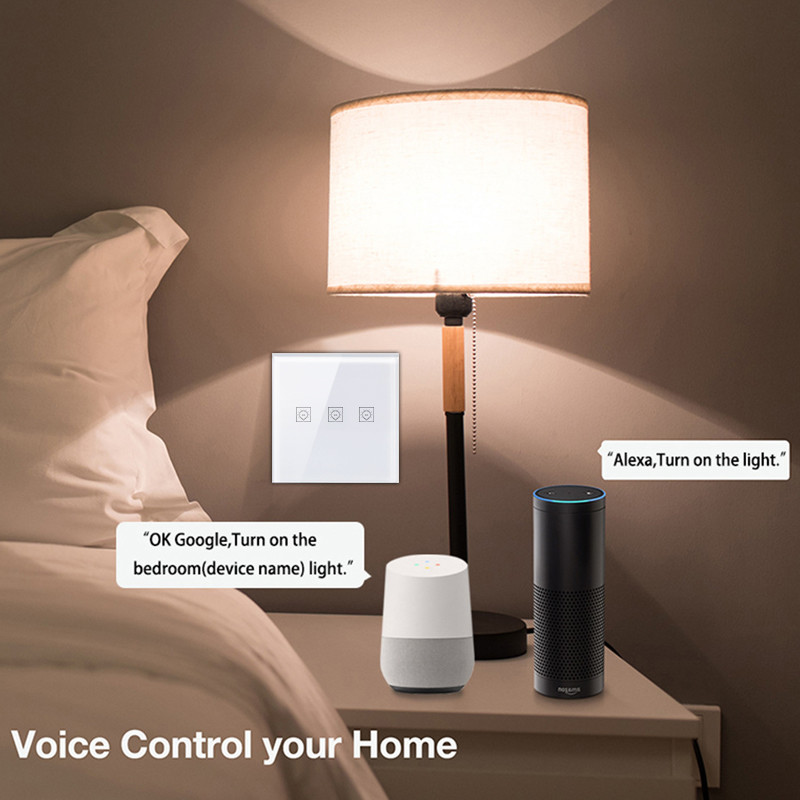 Factory Tuya Wifi Android/ios Smart Life App Us Touch Light Fan Wall Smart 4 Gang Wifi Switch