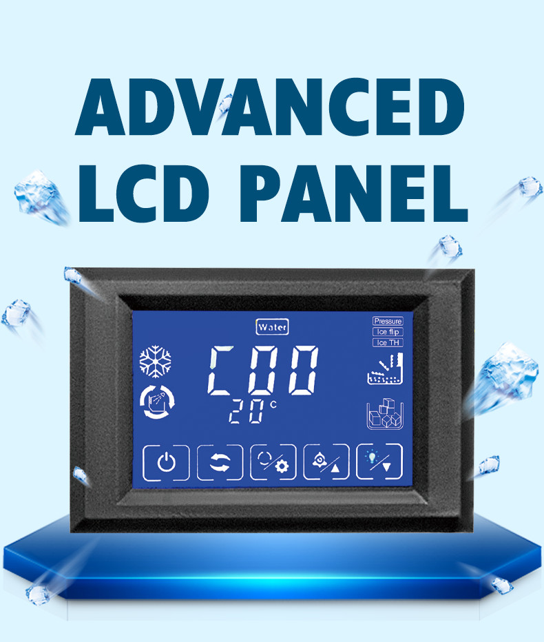 100KG/24Hr Crescent Ice Machine R404 45kg Clear Ice Making Machine For Commercial