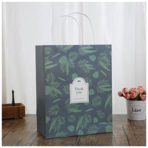 China Custom Order Luxury Kraft Paper Handle Craft Shopping Carrier Paper Bag For Gift Takeaway on sale