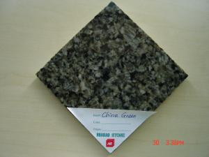 China China Green Granite Kitchen Floor Tiles / Decorative Wall Tiles Polished Honed on sale