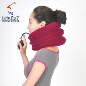 China Inflatable Cervical Neck Cervical Traction Device Brace Neck Pain Relief Collar Pillow Brace wholesale
