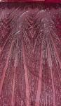 Luminescent White Wedding Lace Fabric Glamorous Glitz With Peacock Tail