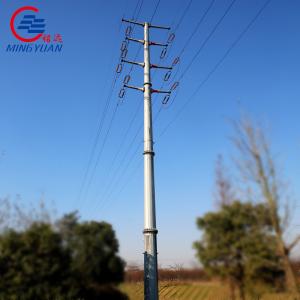 China High Voltage Electric Power Transmission Lines Q355B Galvanized Steel Lattice Pole wholesale
