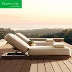 Modern Sun Loungers for Luxury Resort Chaise at Hotel Patio Outdoor Pool Teak