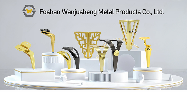 Modern Brushed Metal Dining Table Legs for Sofa and Cabinet Support