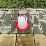 Cone Shaped Plastic Chicken Drinker Durable Red Water Supply For Birds