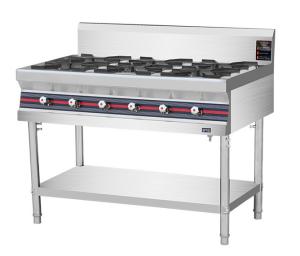 China Floor Type 40KW Commercial Gas Cooking Stove 4-8 Burner wholesale