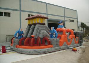 China PVC Tarpaulin Outdoor Inflatable Amusement Park With Big Slide wholesale