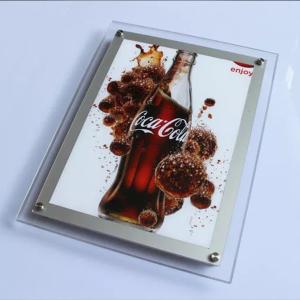 China Double Side LED Light Box Display Stand With Stainless Steel Frame Rectangle Shape wholesale