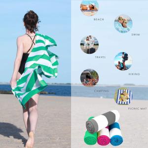 China Microfiber Two Side Printed Beach Towel Quick Dry Sand Free Proof Recycled Beach Towel wholesale