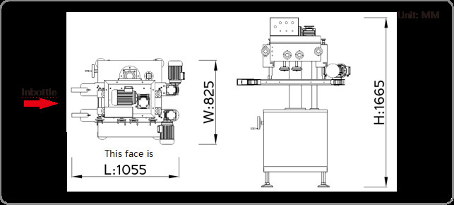 0.55KW Pouch Packaging Line 7000bph Automatic Clamp Machine Bottle Rotary Cover