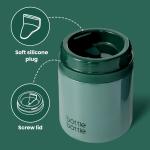 Custom Double Section Vacuum Travel Mug 2in1 Coffee Tumbler 13 Ounces