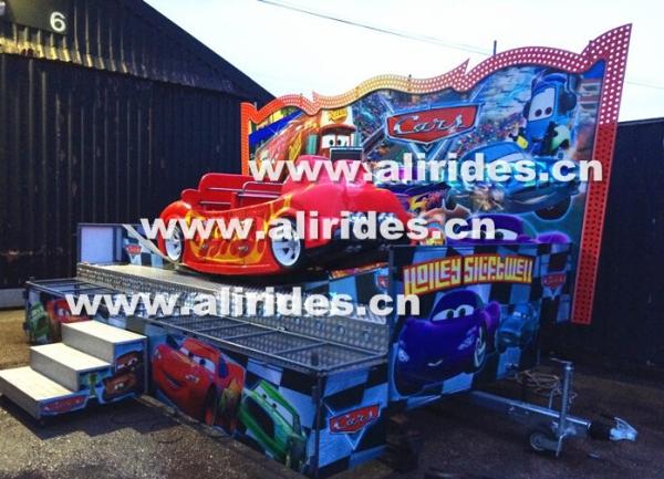 mobile amusement rides trailer mount mini flying car carnival rides for sale