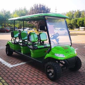 China Green 6 Person 35 Mph Electric Golf Cart Club Car ODM OEM lead-acid battery sightseeing bus wholesale