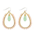 Grape Seeds Drop Shaped Handmade Beads Earring Multi Colors