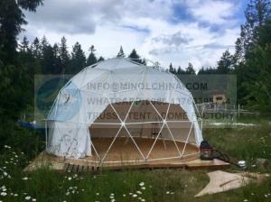 China 850gsm PVC Coated Glamping Dome Tent Strong Winds Resistance wholesale