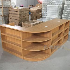 China Powder Coating L Shaped Checkout Counter , Retail Display Counters 90×30×135cm size wholesale