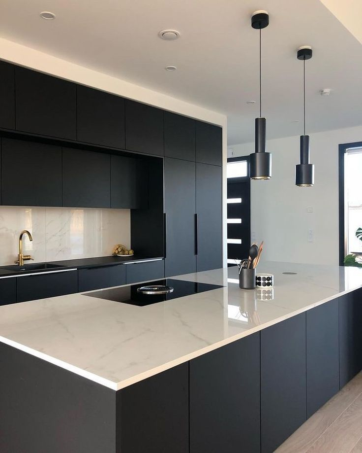 Melamine Board Island Modular Kitchen Cabinets Modern Design Australia Standard Black