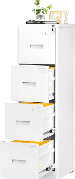 Filing cabinet in K-D structure used in office white color office cabinet with