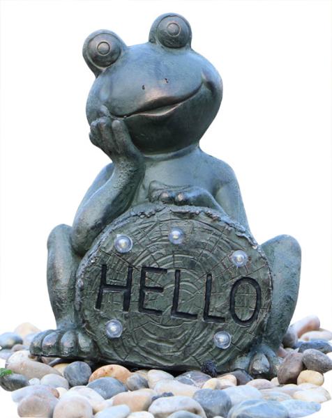 Garden Statue Fountains Vivid Frog Statue Green Frog Magnesia Water right weight