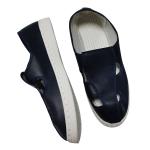Anti Static Protection PVC ESD Safety Shoes Four Holes Navy Blue