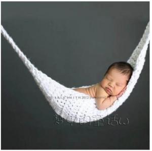 China Baby Knit Hammock White Color Crochet Bed Pure White Baby Crochet Knitted Bed Newborn Cott wholesale