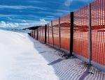 PP / PE Orange Snow Fence Construction Safety Netting , Diamond Grid
