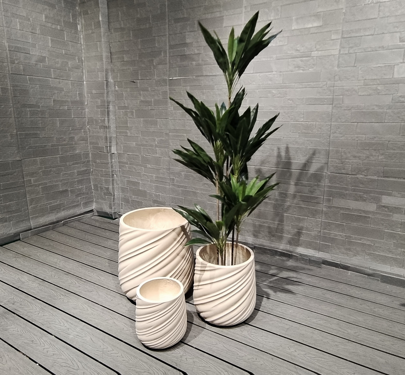 Beautifully Crafted Fiber Clay Planter For Your Greenery Collection