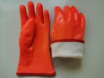 35cm Fluorescent Cold Weather PVC Gloves PVC Long Cuff Oil Resistant Gloves