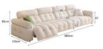 Multi-Functional Cat Scratch Fabric Electric Sofa 380*100*85cm
