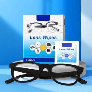 China Pre-moistened Individually Wrapped Sracth-Free Streak-Free Eye Glasses Cleaner Wipes wholesale