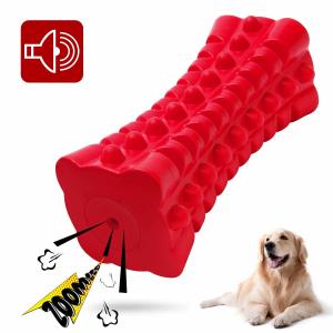 China Red Color Large Dog Tough Chew Toys 6.5*2.7 Inch Eco Friendly Rubber Material wholesale