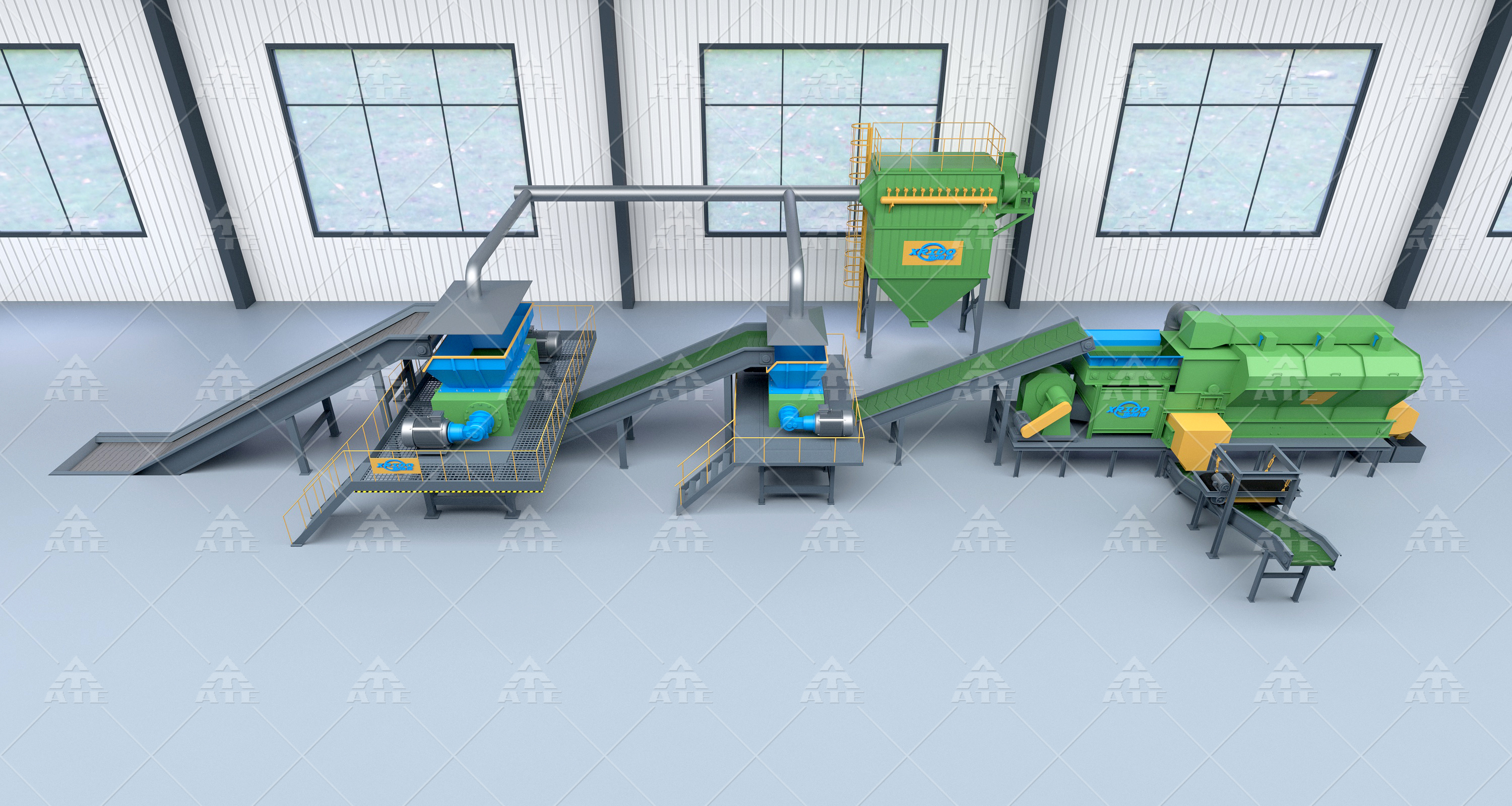 Waste Carton Box Textile Fabric Scrap Metal Shredder Machine
