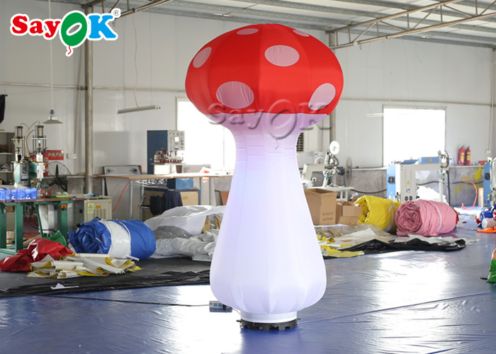 Custom LED Inflatable Mushroom Model For Event / Party Decoration