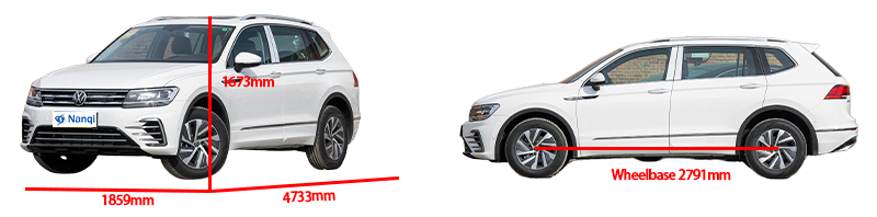 Midsize Intelligent Volkswagen SUV Tiguan L PHEV Plug In Hybrid Electric Vehicle