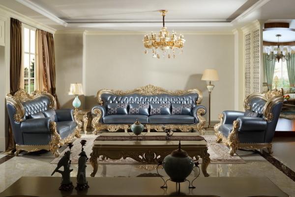 Quality Luxury Sofa sets FACTORY direct sales price for Imported Italy Leather cushion and upholstered for Villa living rooms for sale