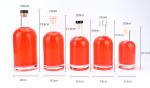 Sealed Cork Lid Empty Glass Wine Bottles 200ml 500ml Whisky Bottle
