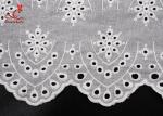 120Cm White Cotton Eyelet Chicken Voile Embroidery Lace Eyelet Fabrics